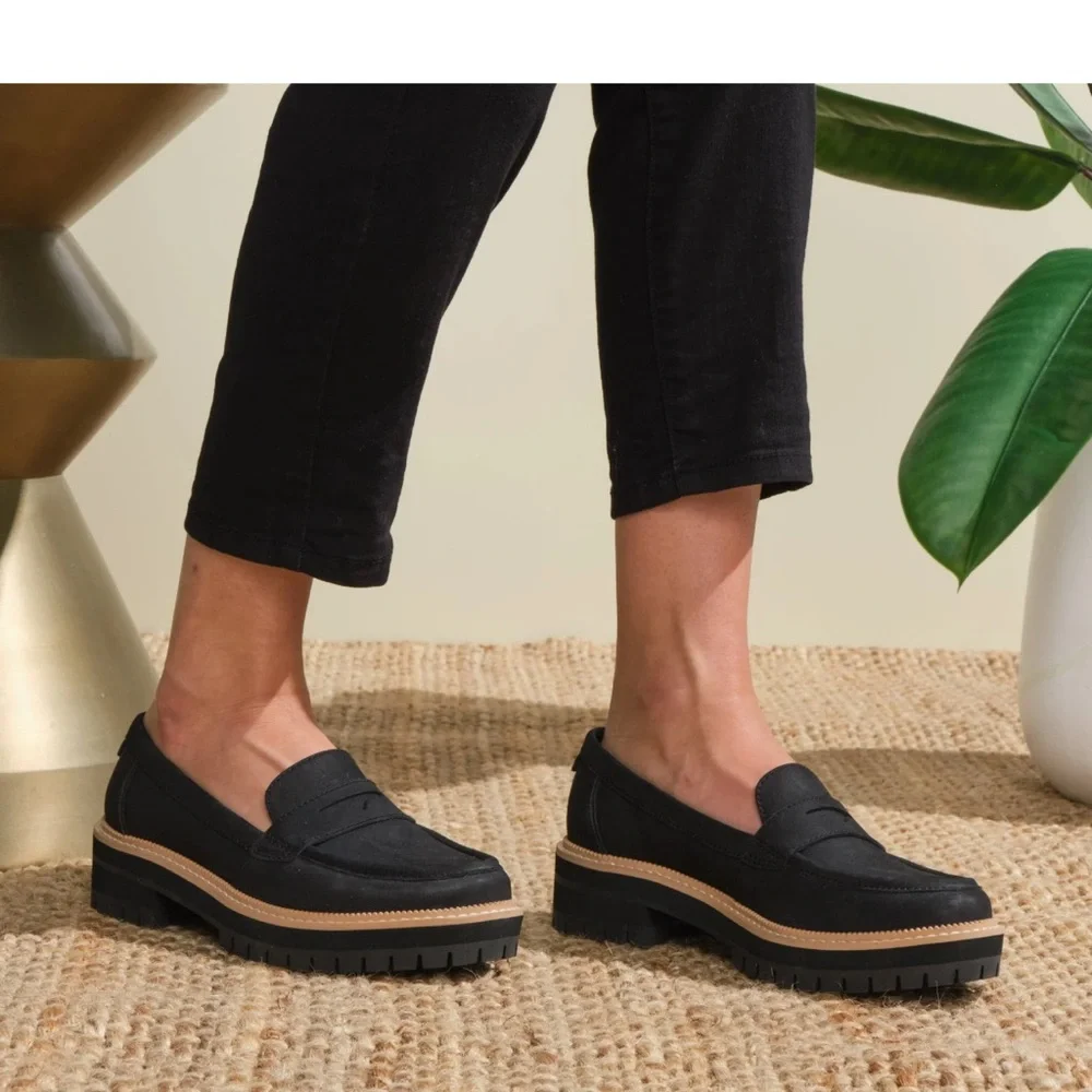 NIB Toms Cara Black Loafers - Picture 8 of 9